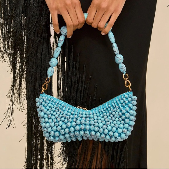 cult gaia Handbags - NEW Cult Gaia Mercier Mini Shoulder Bag Ibiza Turquoise